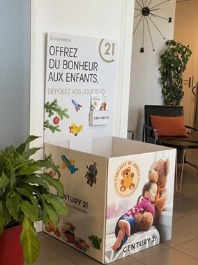 Boite de collecte située à l'agence CENTURY 21 Icaza Immobilier de Martigues